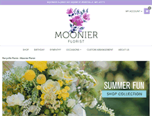 Tablet Screenshot of moonierflorist.com